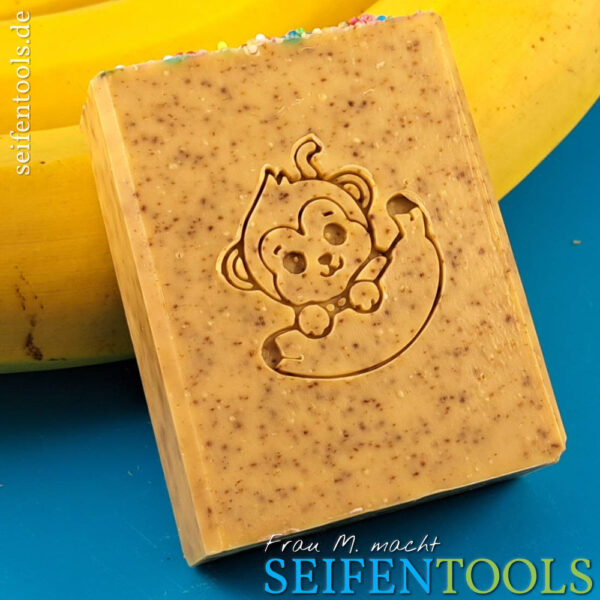 Affe mit Banane Seifenstempel Beispiel