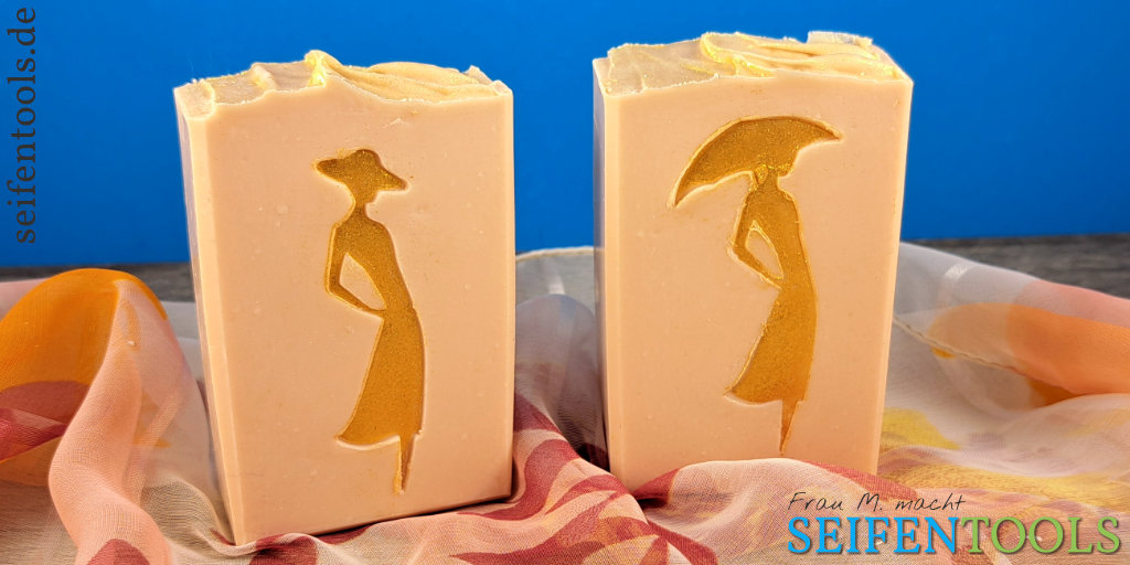 Seifen mit Seifenstempeln "Lady mit Hut" und "Lady mit Schirm" Seifen mit Seifenstempeln "Lady mit Hut" und "Lady mit Schirm"