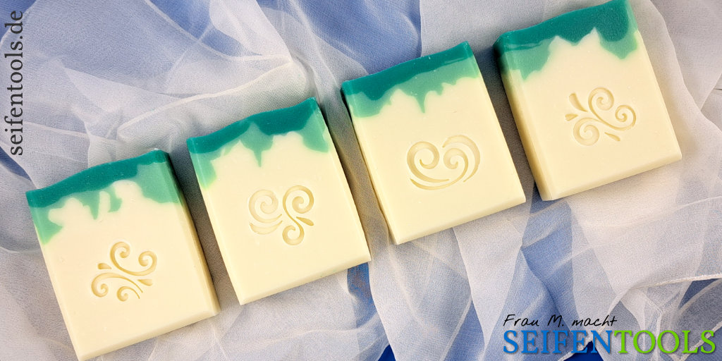 Seifen "Bamboo" mit Seifenstempeln "Swirlements"