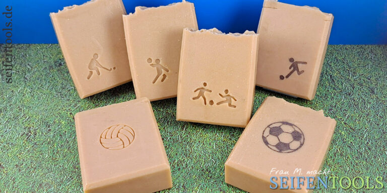 Seifen "Sport frei!" mit Seifenstempeln Sportmotive