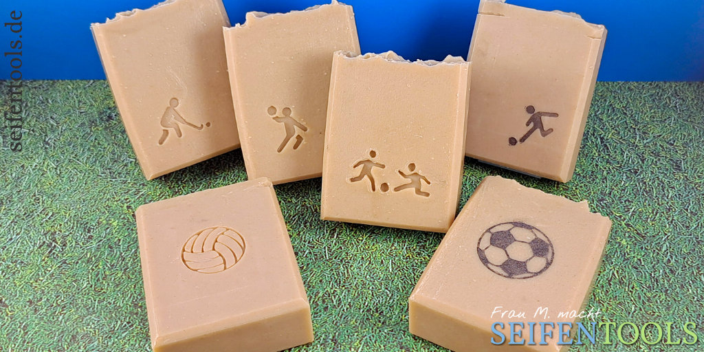 Seifen "Sport frei!" mit Seifenstempeln Sportmotive