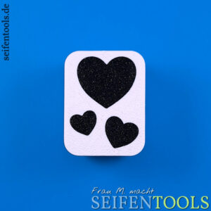 Seifenstempel "3 Herzen" Ansicht Basis