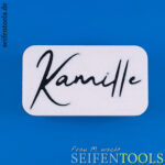 Seifenstempel „Kamille“ Schrift