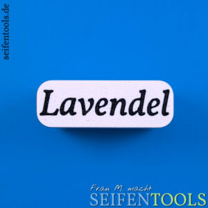 Seifenstempel "Lavendel (Schrift)" Ansicht Basis