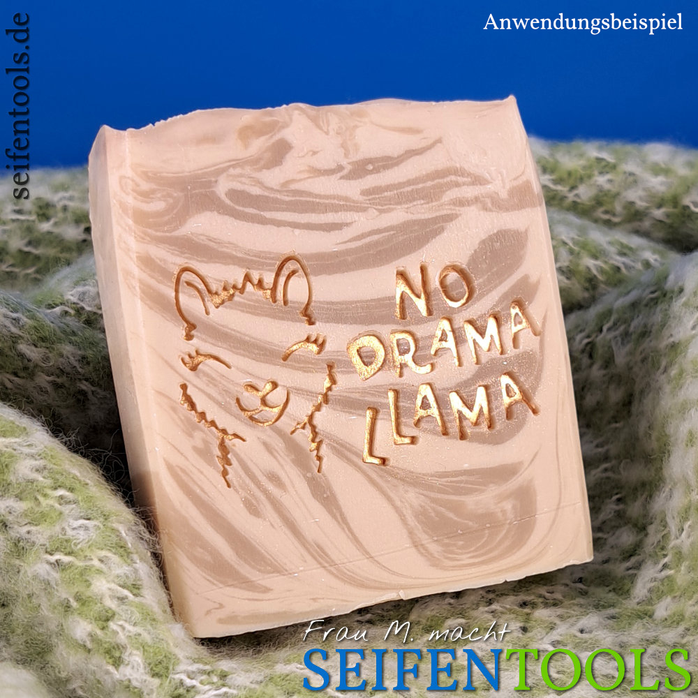 Seifenstempel "No Drama Llama" Beispiel