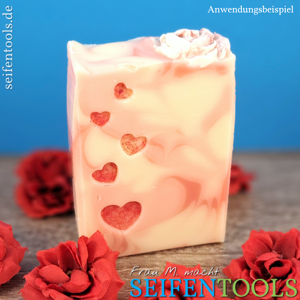 Mini-Seifenstempel-Set "Herzen" Beispiel