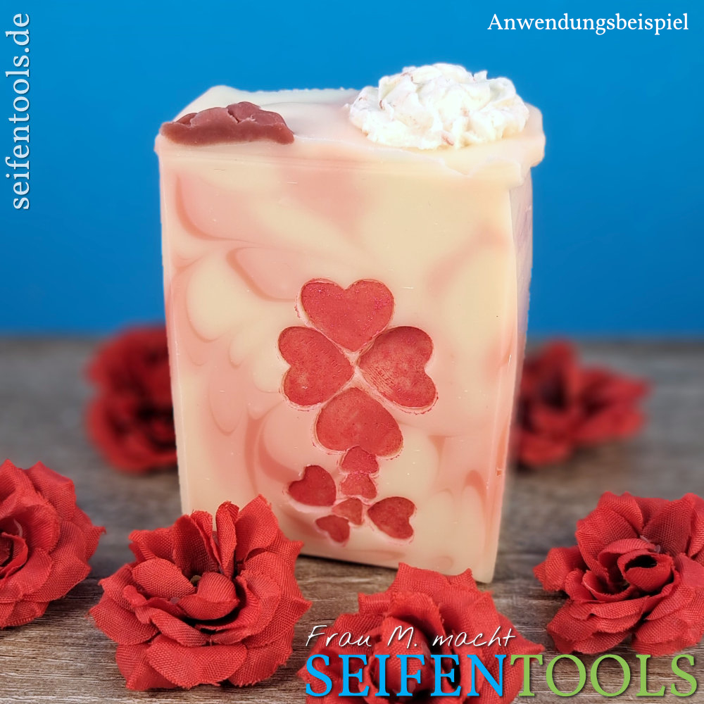 Mini-Seifenstempel-Set "Herzen" Beispiel