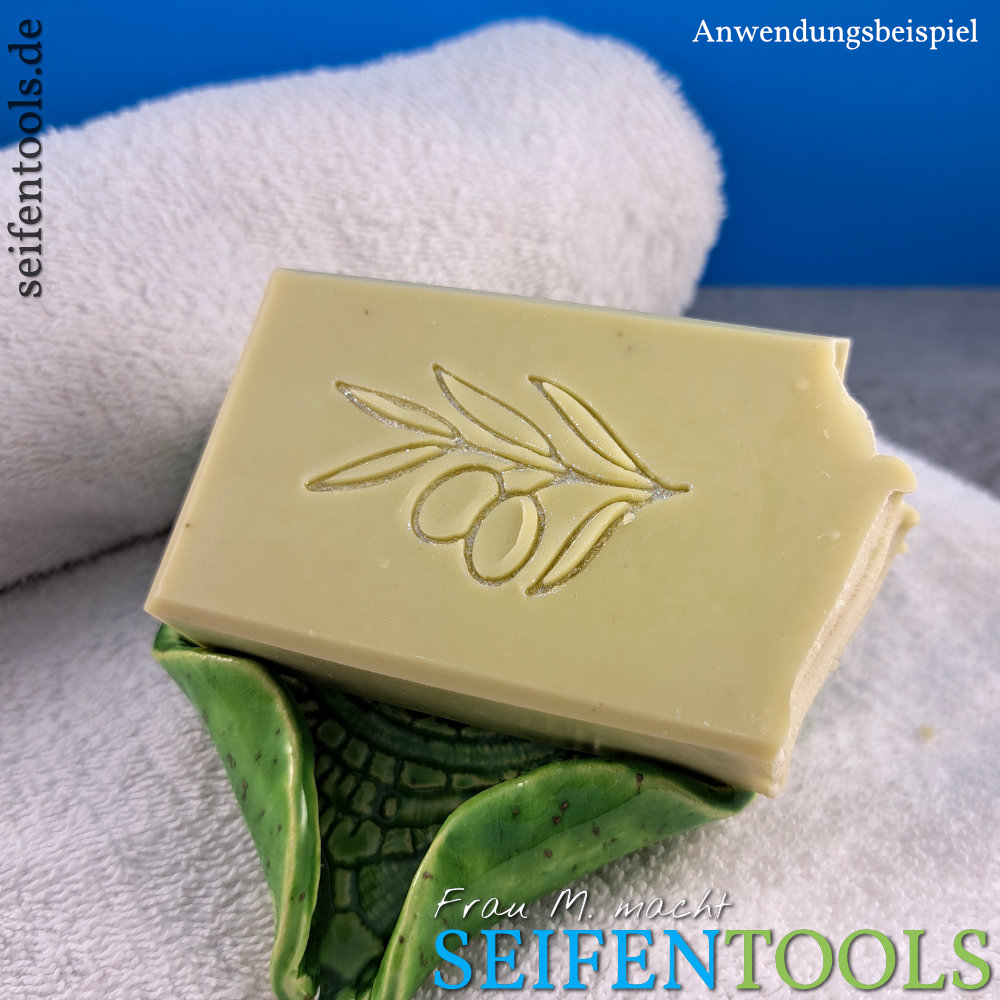 Seifenstempel "Olivenzweig (Kontur)" Beispiel