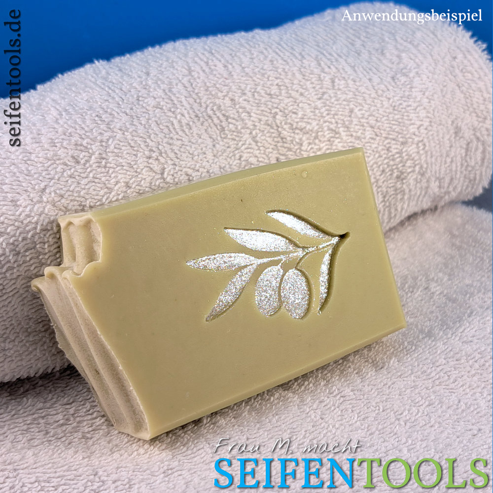 Seifenstempel "Olivenzweig (Silhouette)" Beispiel