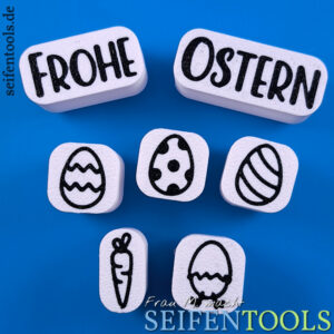 7er-Seifenstempel-Set "Frohe Ostern" Ansicht Basis