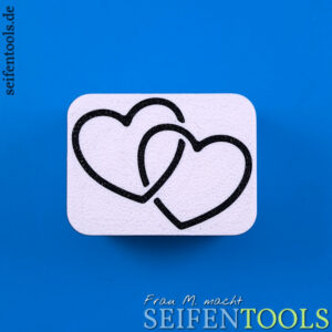 Seifenstempel "Verbundene Herzen" Ansicht Basis